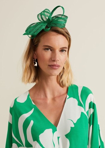 Phase Eight Twist Bow Hats Green USA | 0841963-ZD